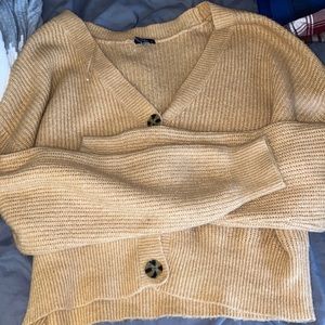 Large Tan cropped sweater